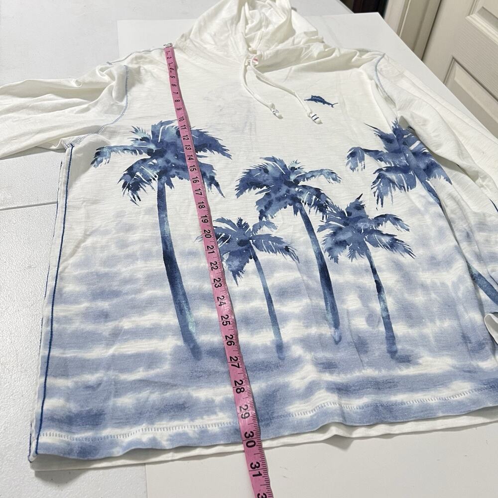 Tommy Bahama Hoodie Palm Flurry Baja Men’s Sz XL Indigo Graphic Print Palm Tree - Picture 11 of 12